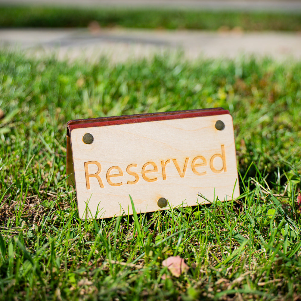 Wooden Table Tent - Reserved Sign