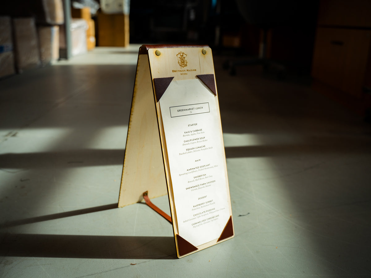 Menu Stan Examples Wooden Menu Stand