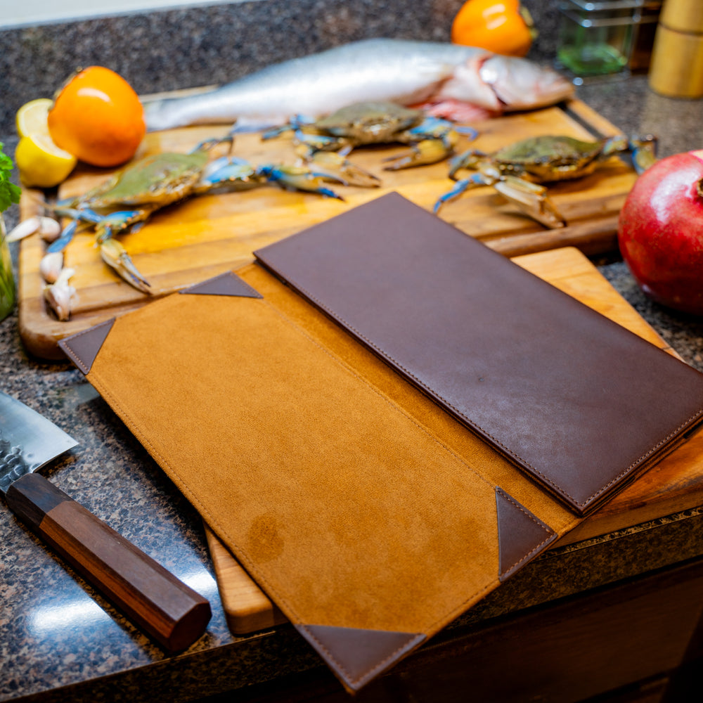 
                      
                        Vintage Leather Trifold Menu - Chestnut
                      
                    