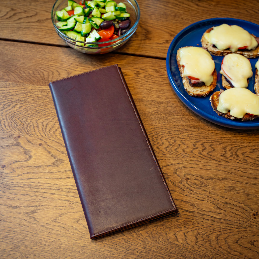 
                      
                        Vintage Leather Trifold Menu - Chestnut
                      
                    