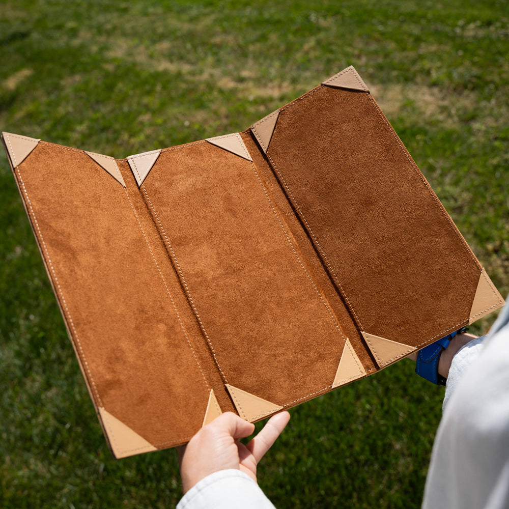 
                      
                        Italian Leather Trifold Menu Cover - Cream
                      
                    