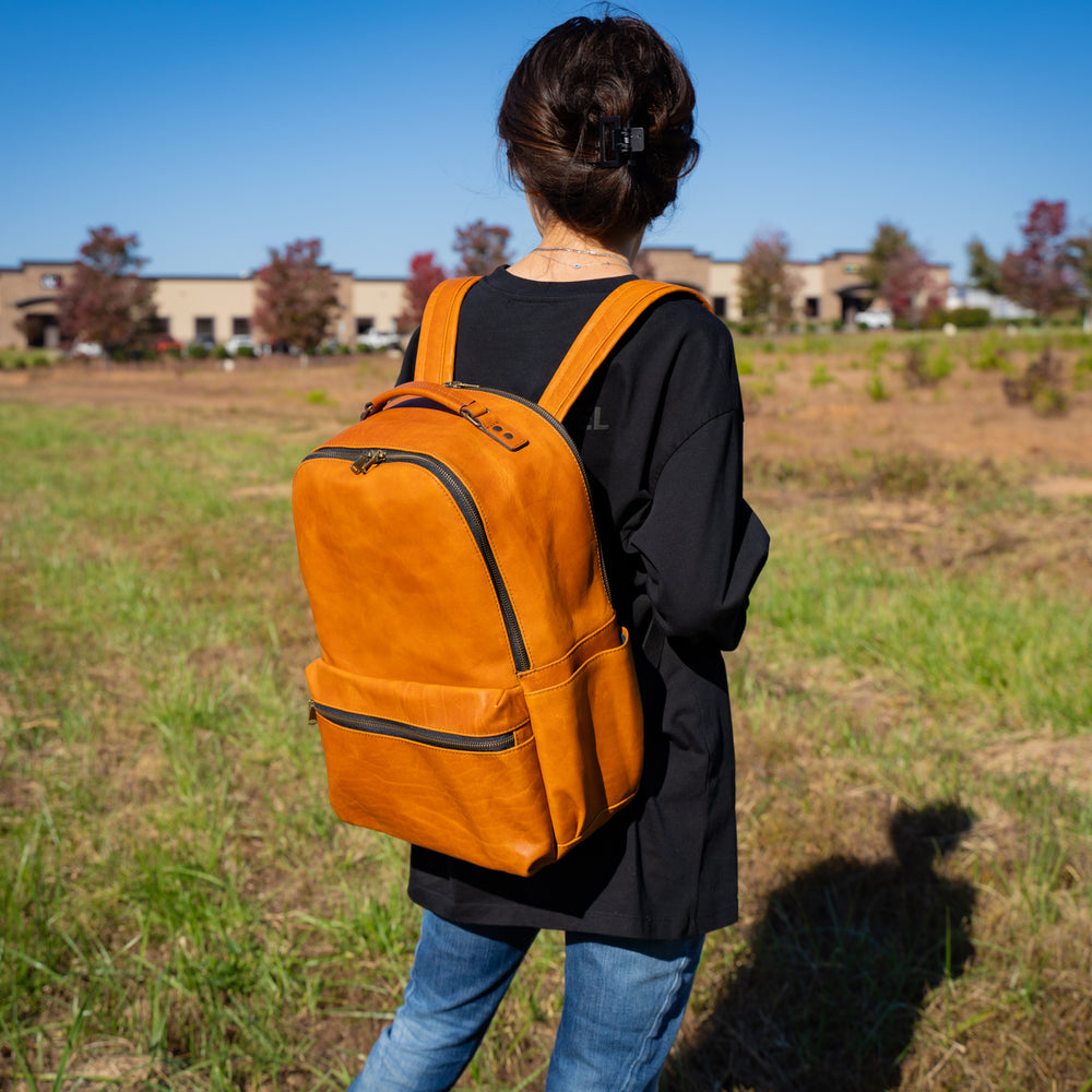 Milwaukee Leather Backpack Urban for Woman - Natural