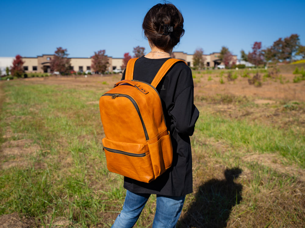 Milwaukee Leather Backpack Urban for Woman - Natural