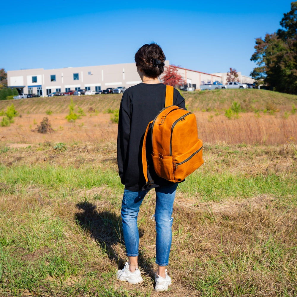 backpack for urban travel Milwaukee Leather Backpack Urban - Natural