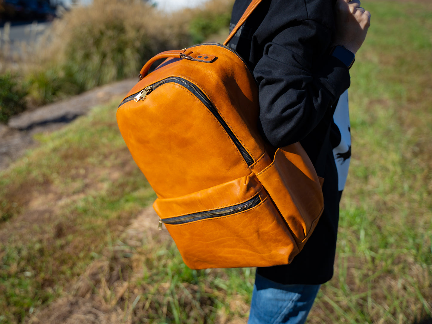 Milwaukee Leather Backpack Urban for Woman - Natural