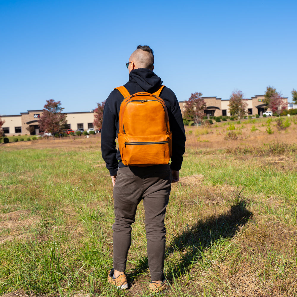 Milwaukee Leather Backpack Urban for Man - Natural