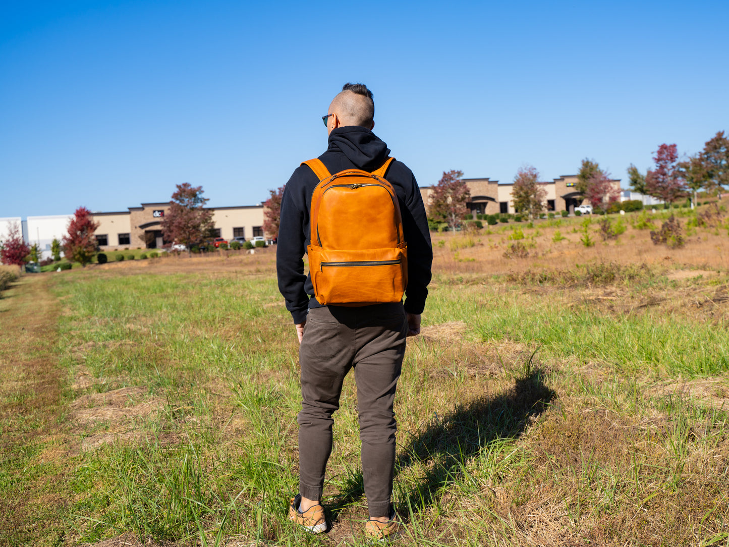 Milwaukee Leather Backpack Urban for Man - Natural