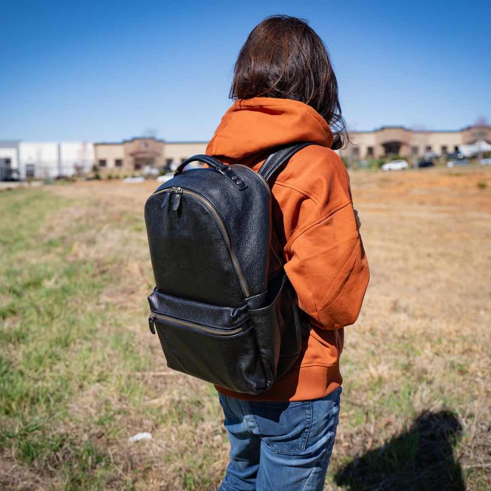 
                      
                        Italian Leather Backpack Urban for Woman - Black
                      
                    