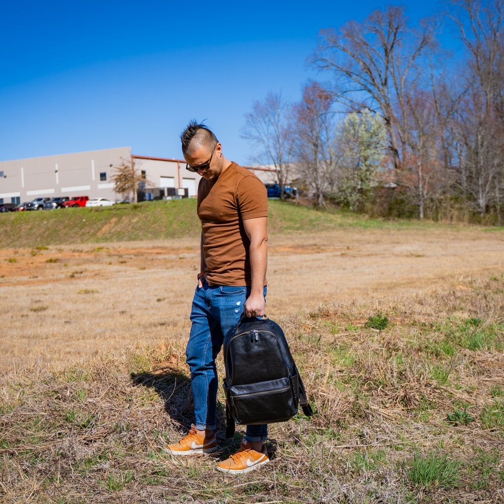 
                      
                        Italian Leather Backpack Urban for Man - Black
                      
                    