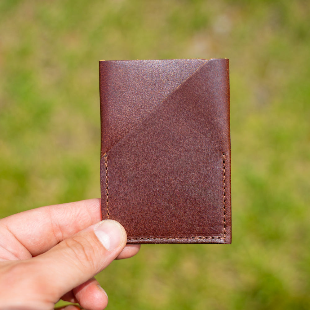 Milwaukee Leather Vertical Card Holder - Chestnut