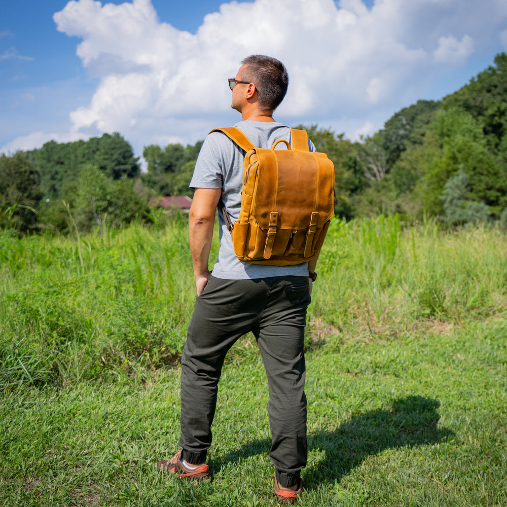 
                      
                        Crazy Horse Leather Backpack Voyager - Wheat
                      
                    