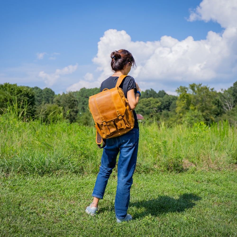 
                      
                        Crazy Horse Leather Backpack Voyager - Wheat
                      
                    
