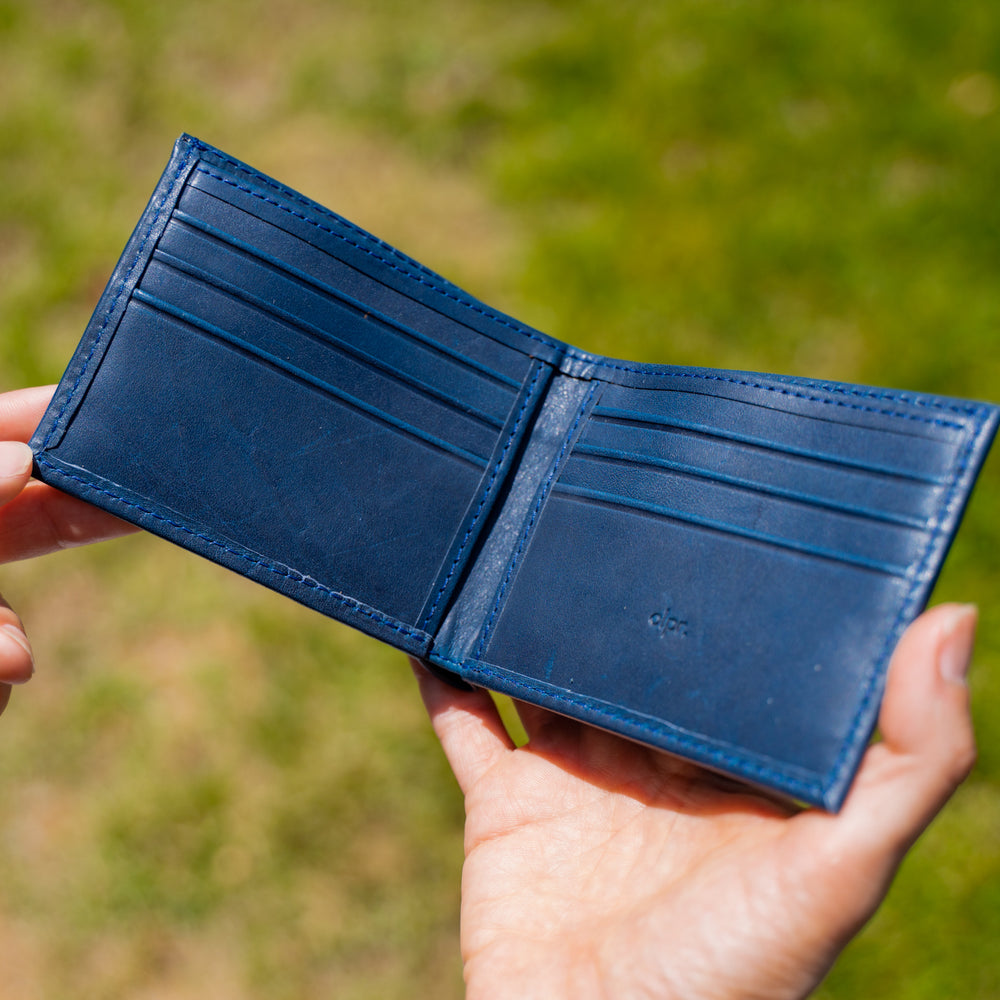 
                      
                        Classic Leather Bifold Wallet - Navy
                      
                    