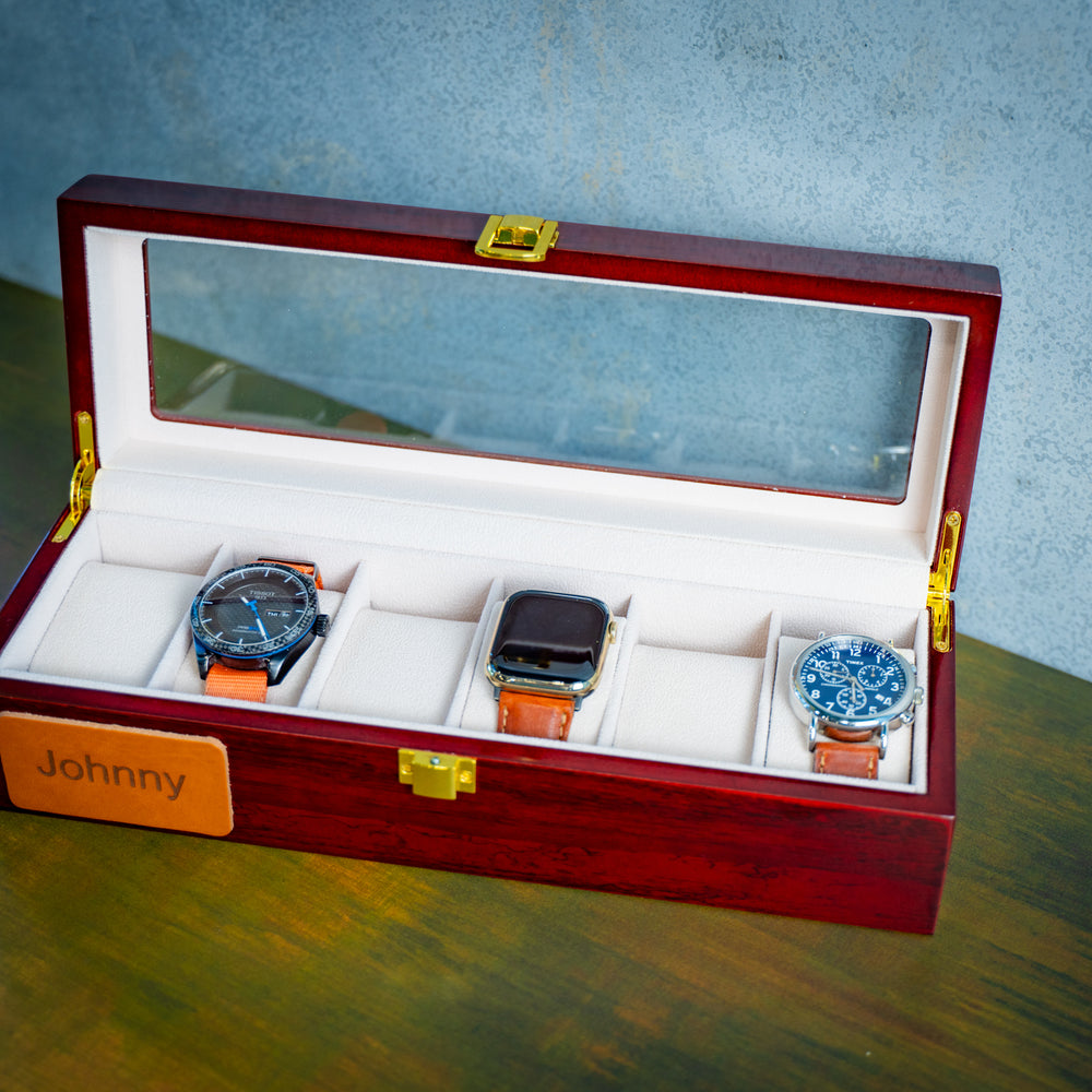 
                      
                        Wood Watch Display
                      
                    