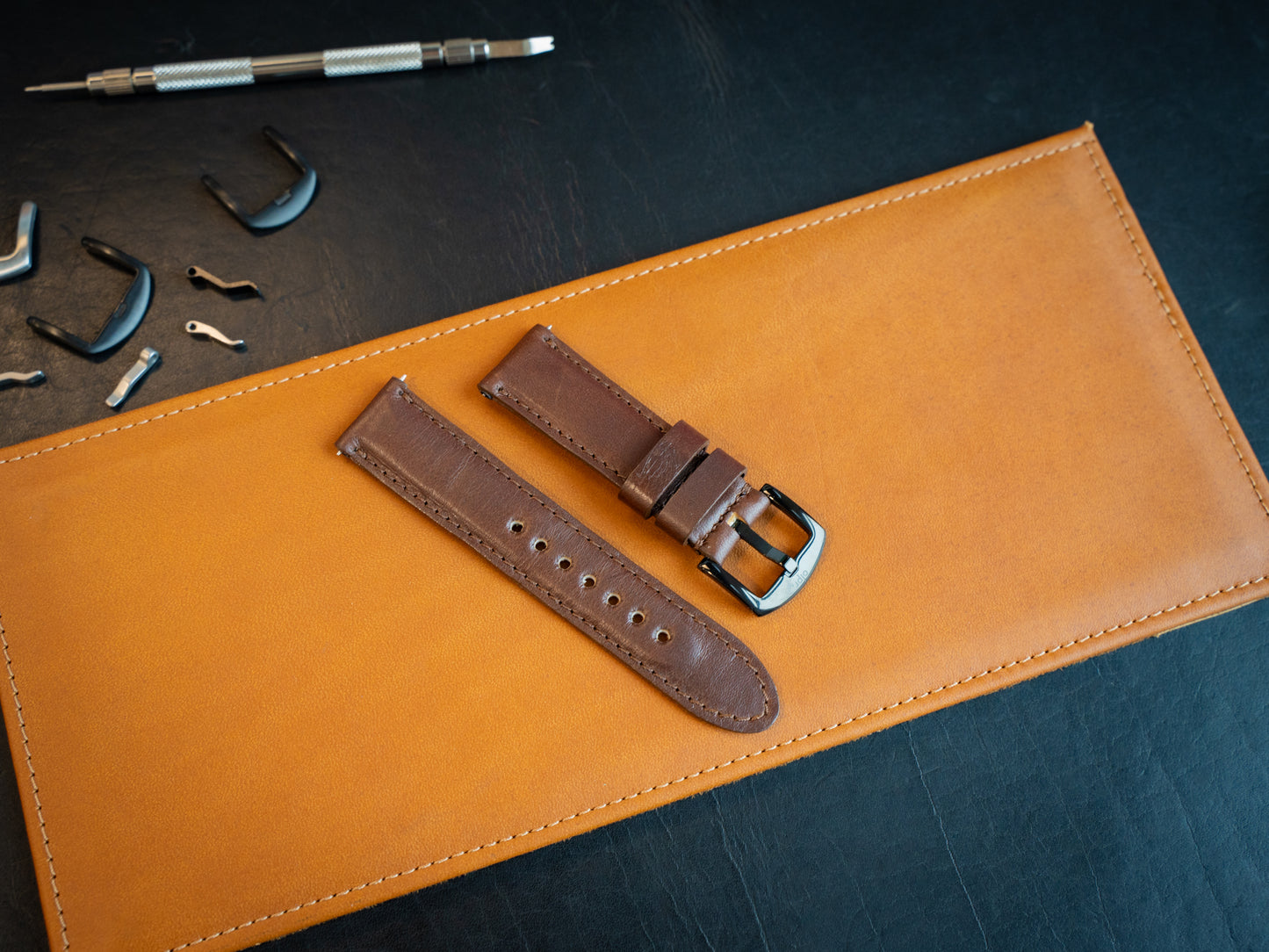 Milwaukee Leather Watch Band - Chestnut