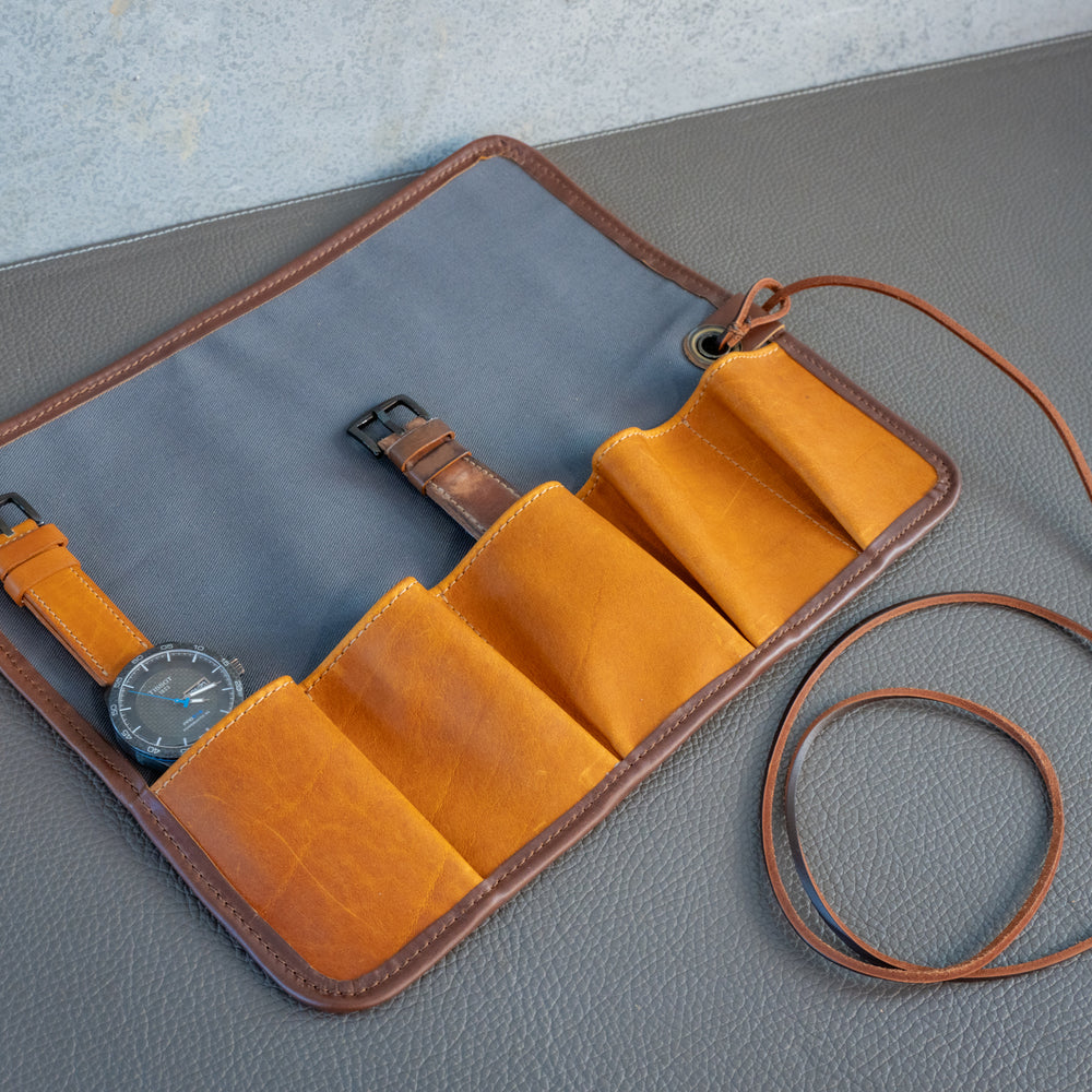 
                      
                        Milwaukee Leather Watch Roll with Lining - Chestnut
                      
                    