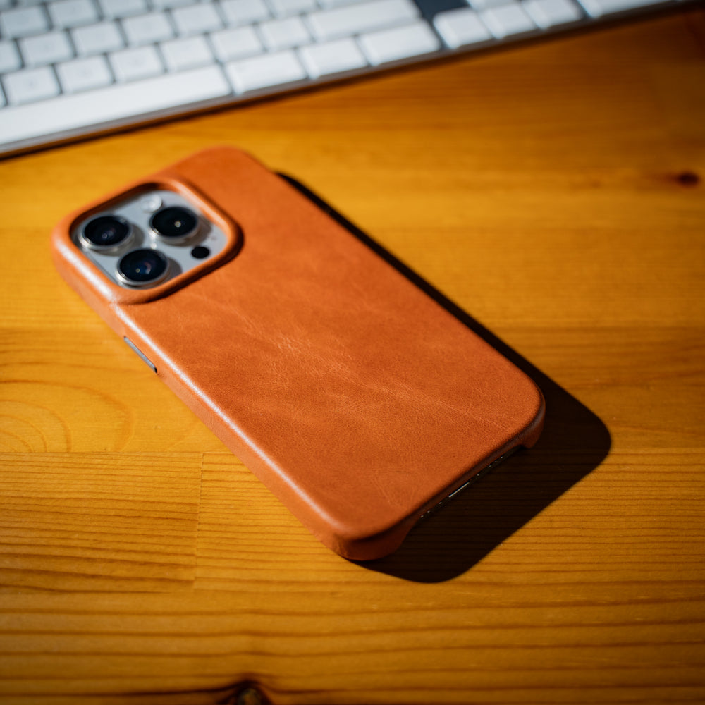 iPhone 16 Leather Case - Natural