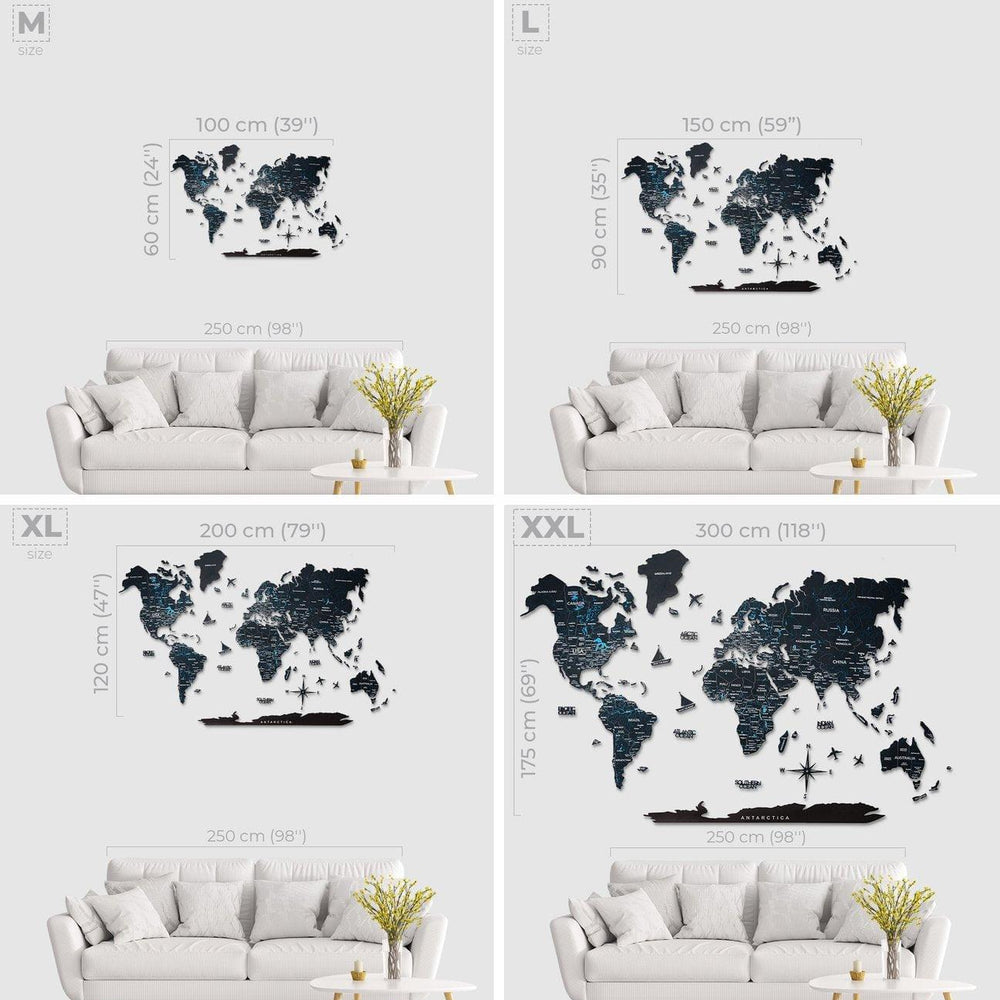 
                      
                        Black 2D Wooden World Map
                      
                    