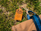 Milwaukee Leather Luggage Tag Adventure - Natural Travel Tag - olpr.