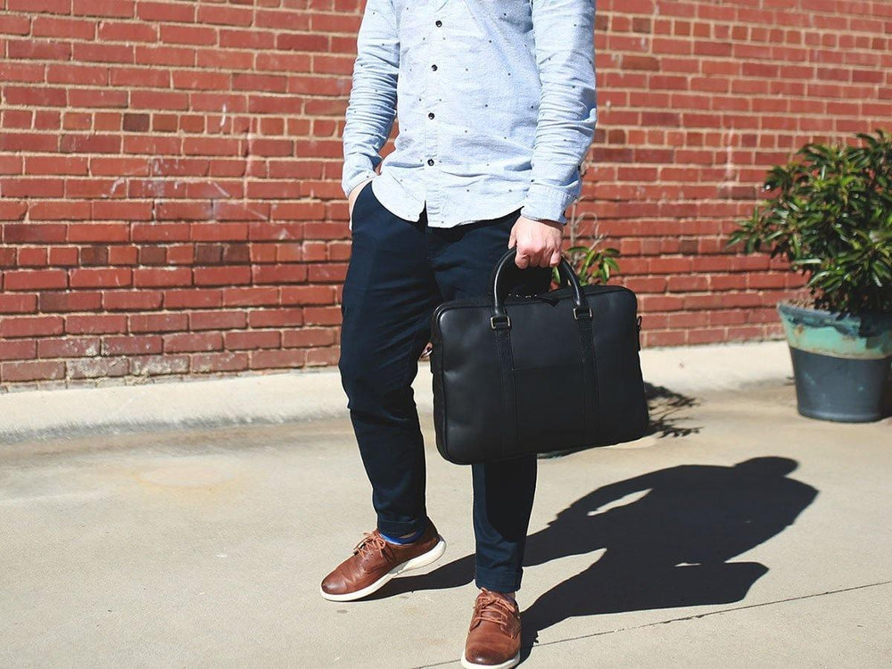 
                      
                        American Leather Laptop Bag - Black
                      
                    