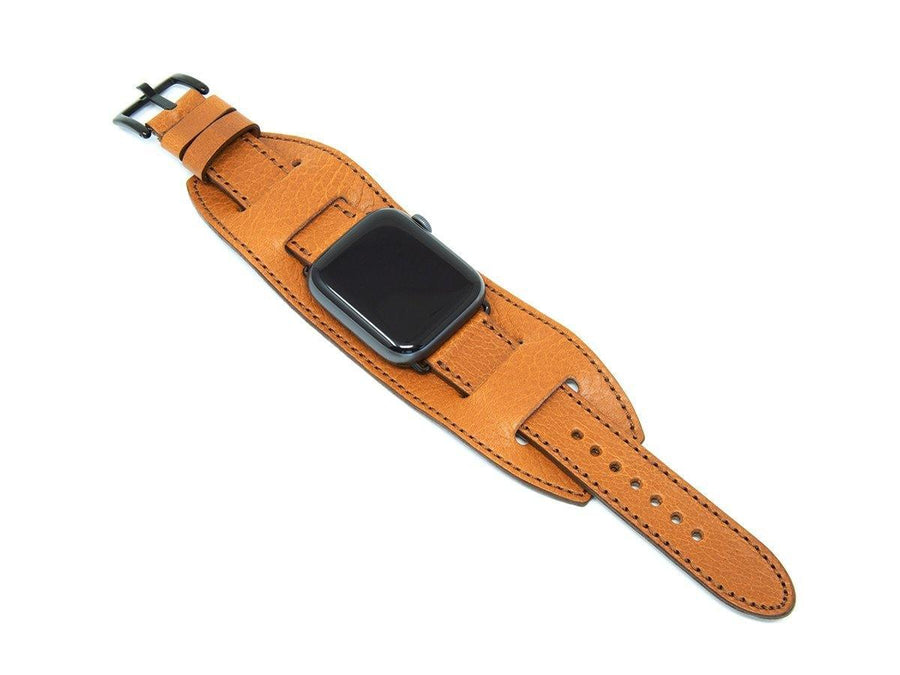 Apple Watch Cuff Band Of Italian Leather - Brown