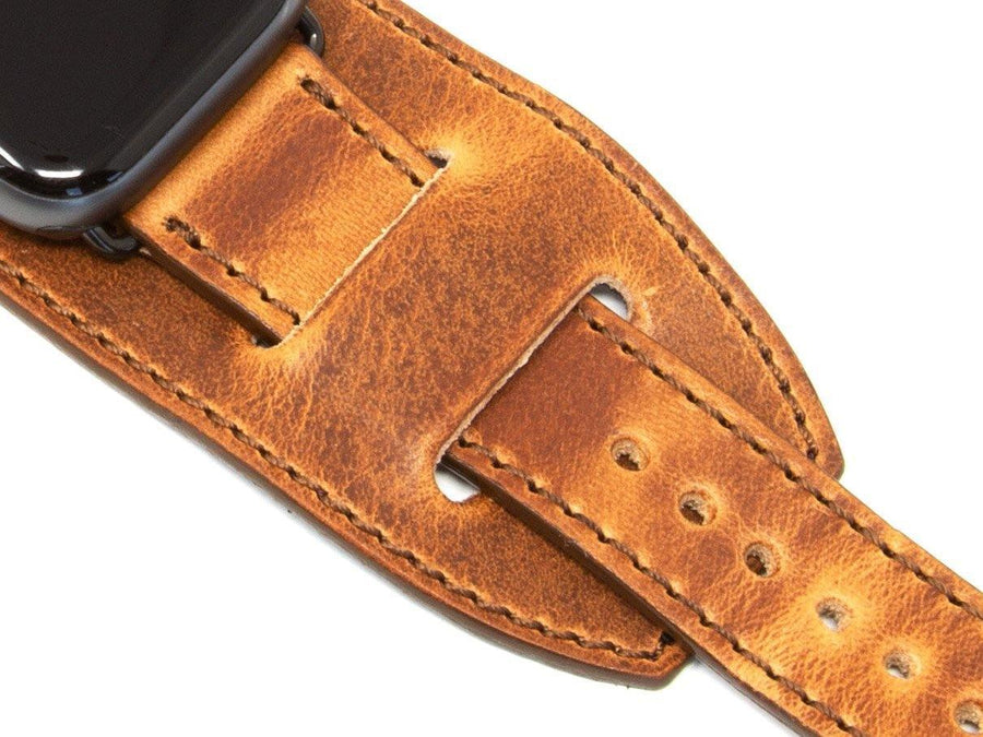 Apple Watch Cuff Band Of Milwaukee Leather - Natural