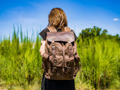 Canvas and Crazy Horse Leather Backpack Adventure