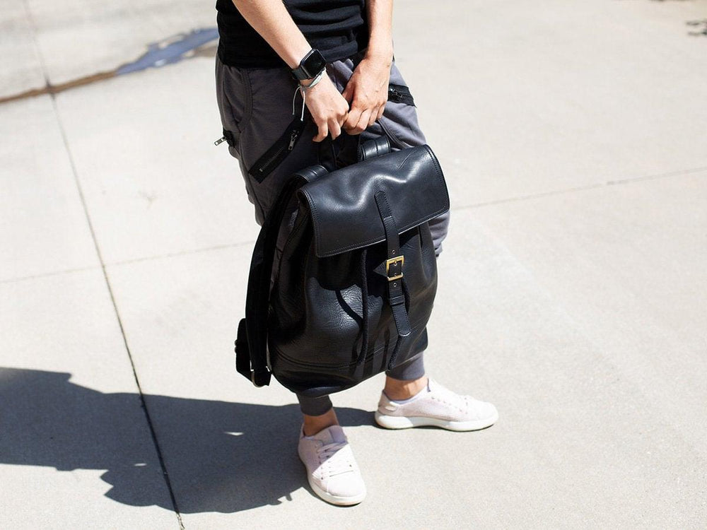 bartlett pebbled leather backpack Backpack Charlotte Of Soft Pebble Leather - Black