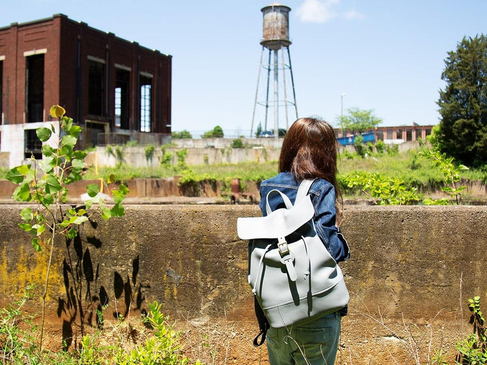 
                      
                        Backpack Charlotte Of Soft Pebble Leather - Grey
                      
                    