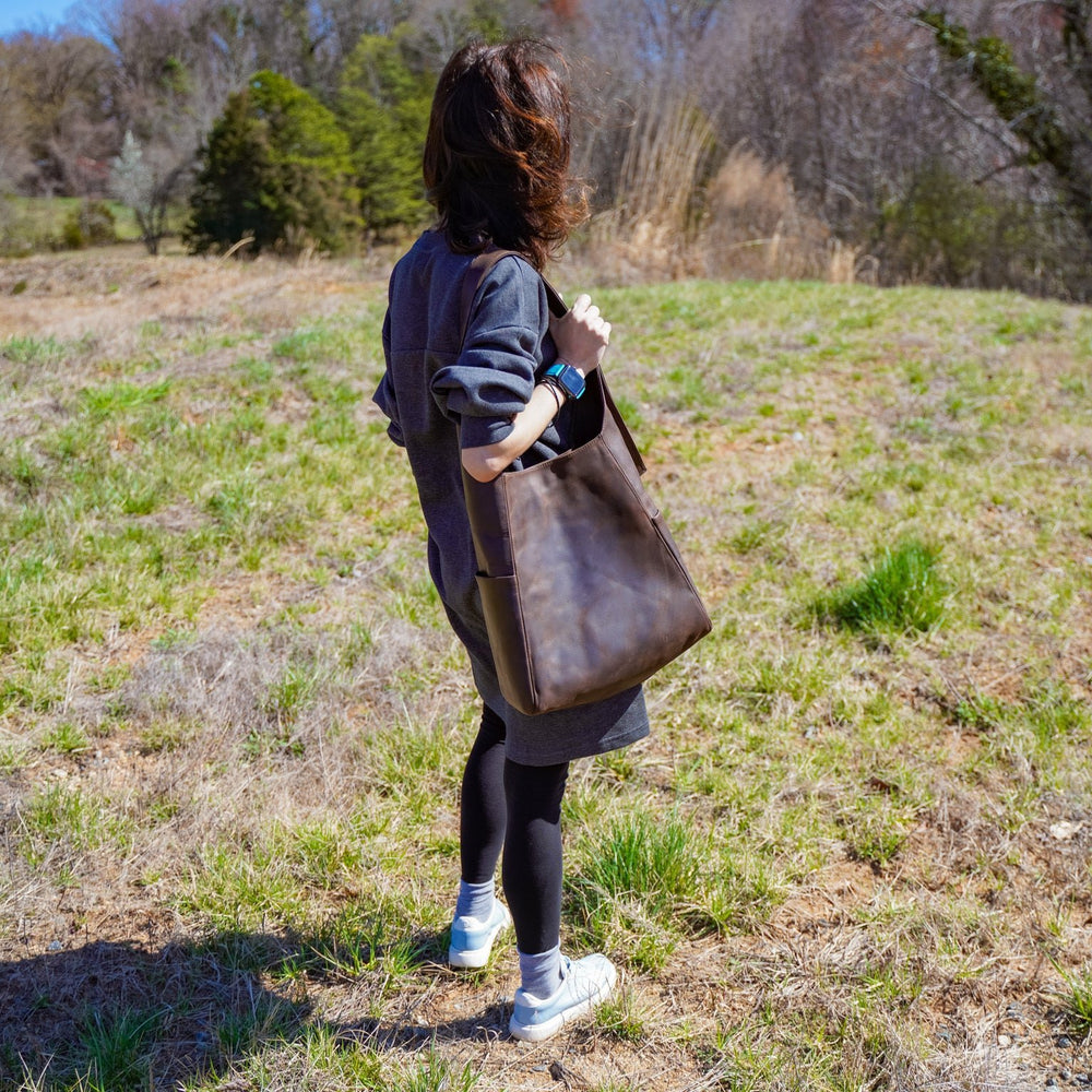 
                      
                        Leather Bell Tote Bag - Brown Nut
                      
                    