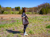 Leather Bell Tote Bag - Brown Nut