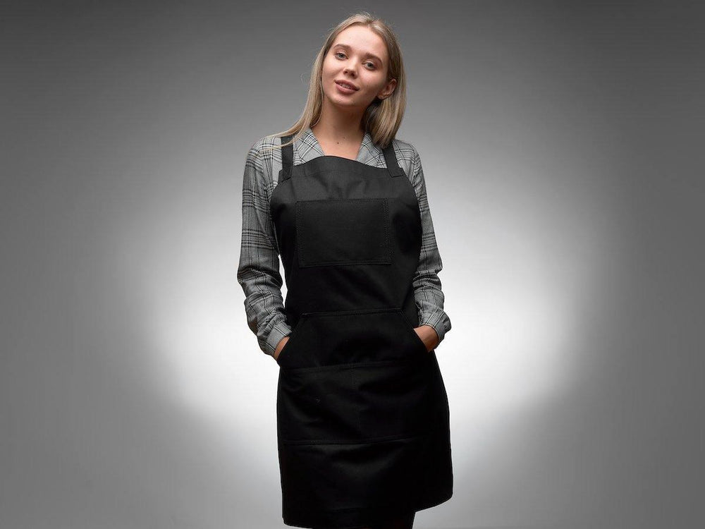 
                      
                        Bib Apron with Pockets - Black
                      
                    