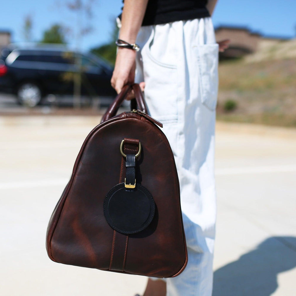 
                      
                        Leather Travel Tag - Black Travel Tag - olpr.
                      
                    