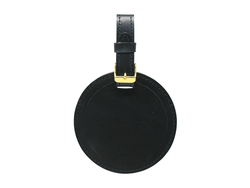 Leather Travel Tag - Black Travel Tag - olpr.