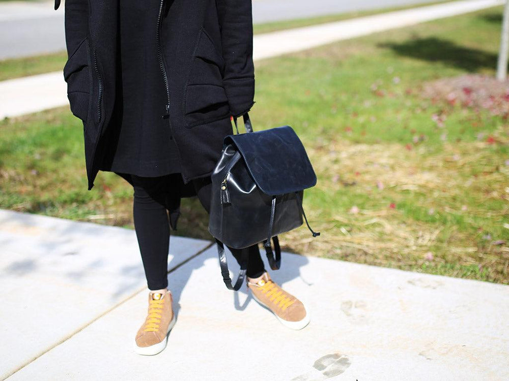 
                      
                        Leather Vinka Backpack - Black Luggage & Bags - olpr.
                      
                    