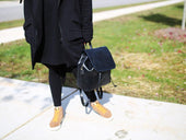 Leather Vinka Backpack - Black Luggage & Bags - olpr.
