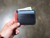Italian Leather Nine Pocket Wallet - Black Wallet - olpr.