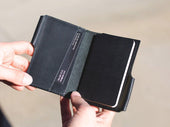 Milwaukee Leather Journal Wallet with Pen XS - Black Small Notebook - olpr.
