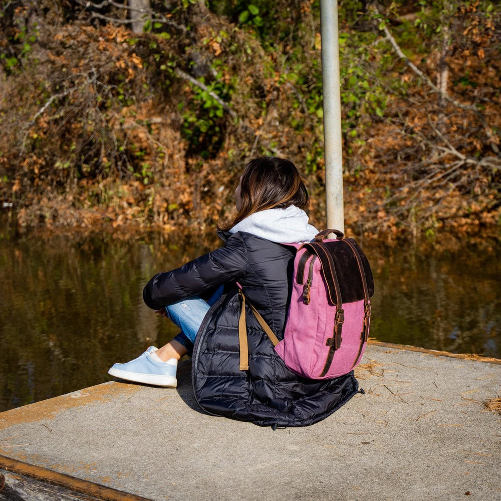 
                      
                        Book Backpack Canvas and Leather - Purple
                      
                    