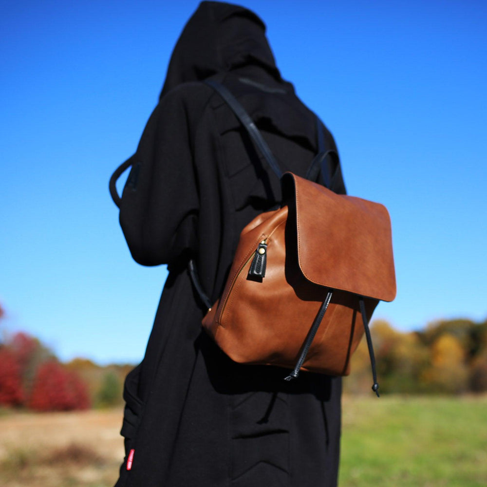 Leather Vinka Backpack - Brown