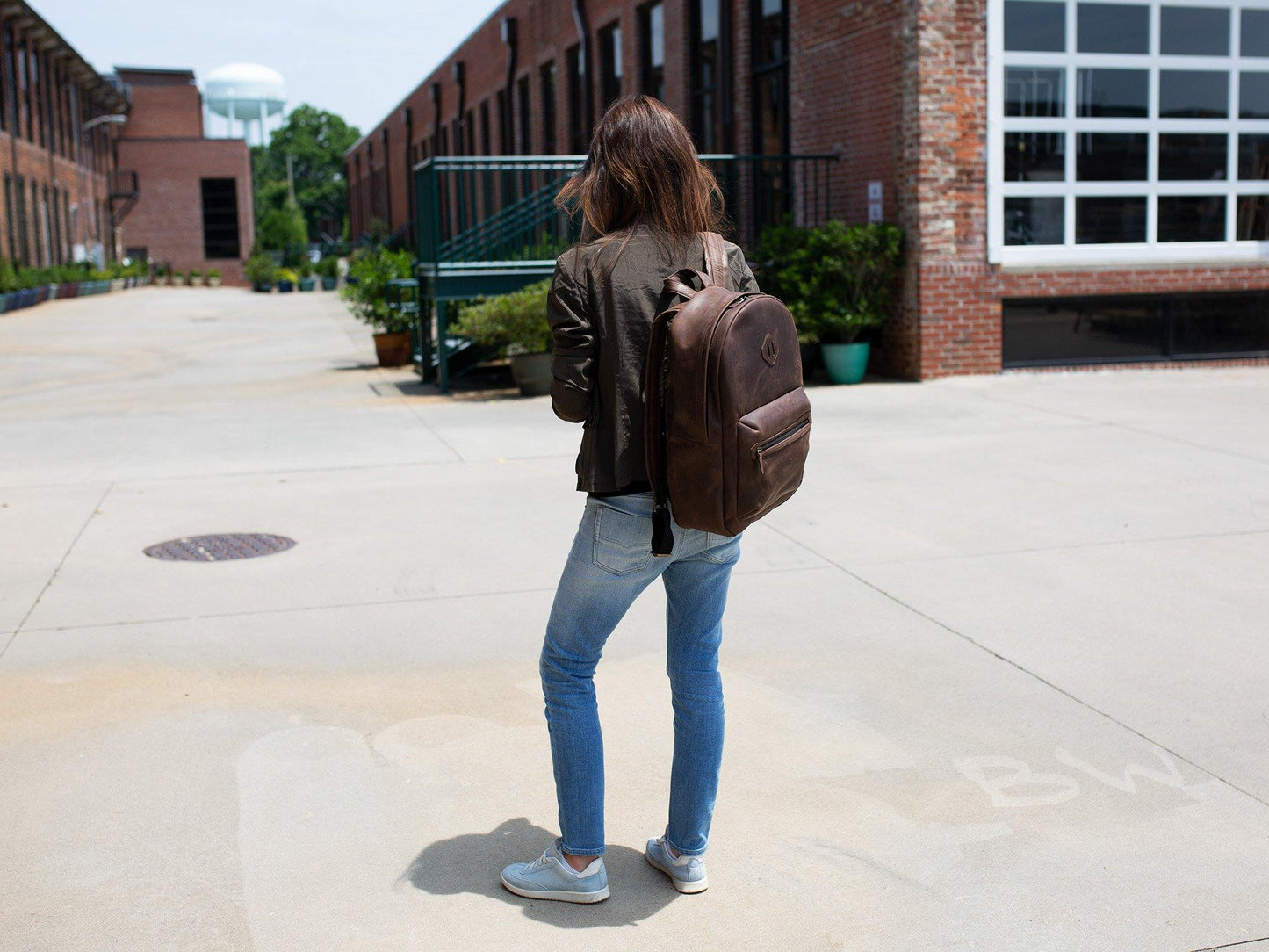 Crazy Horse Brown Leather Backpack - City