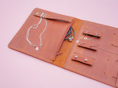 Handmade Leather Jewelry Case - Chocolate