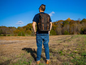Canvas and Crazy Horse Leather Backpack Adventure Camouflage