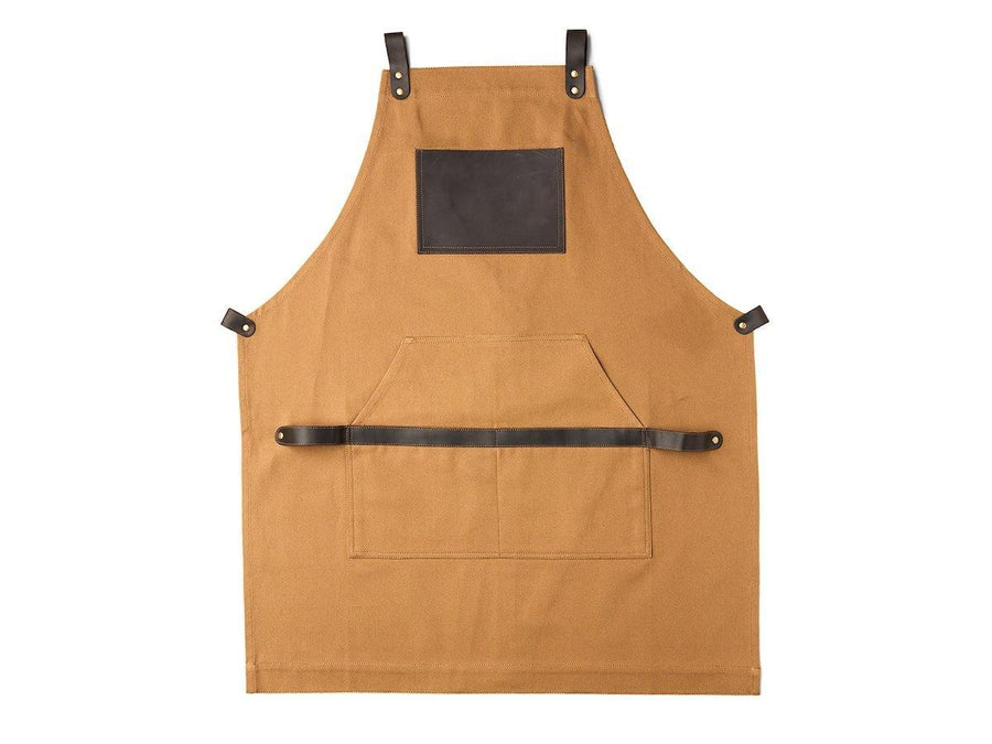 Camel Canvas and Leather Apron for Bartender