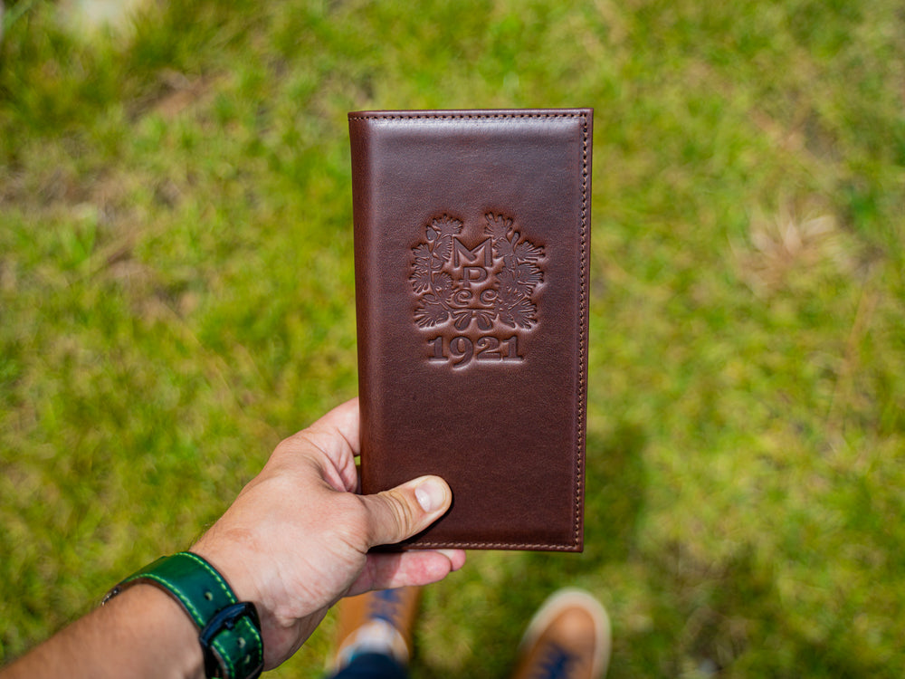 Milwaukee Leather Checkbook Cover - Chestnut Checkbook Covers - olpr.