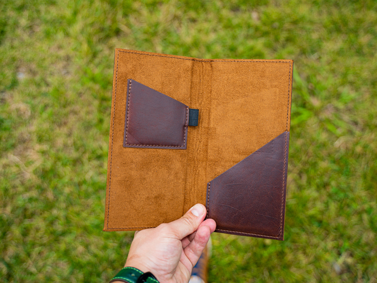 Milwaukee Leather Checkbook Cover - Chestnut Checkbook Covers - olpr.