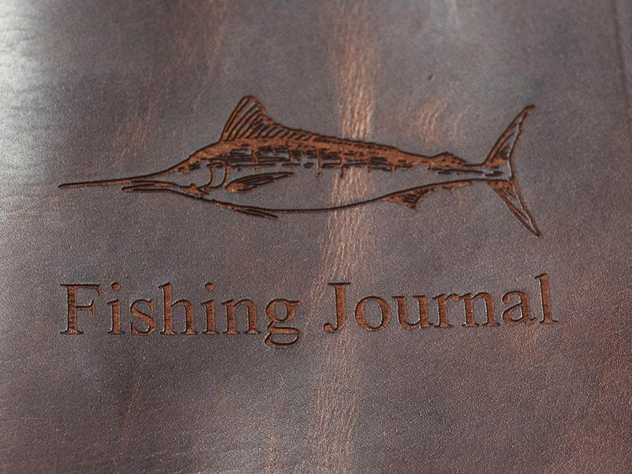 Leather Fishing Log - Chesnut Journal - olpr.
