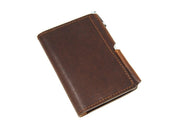 Milwaukee Leather Journal Wallet with Pen XS - Chestnut Small Notebook - olpr.