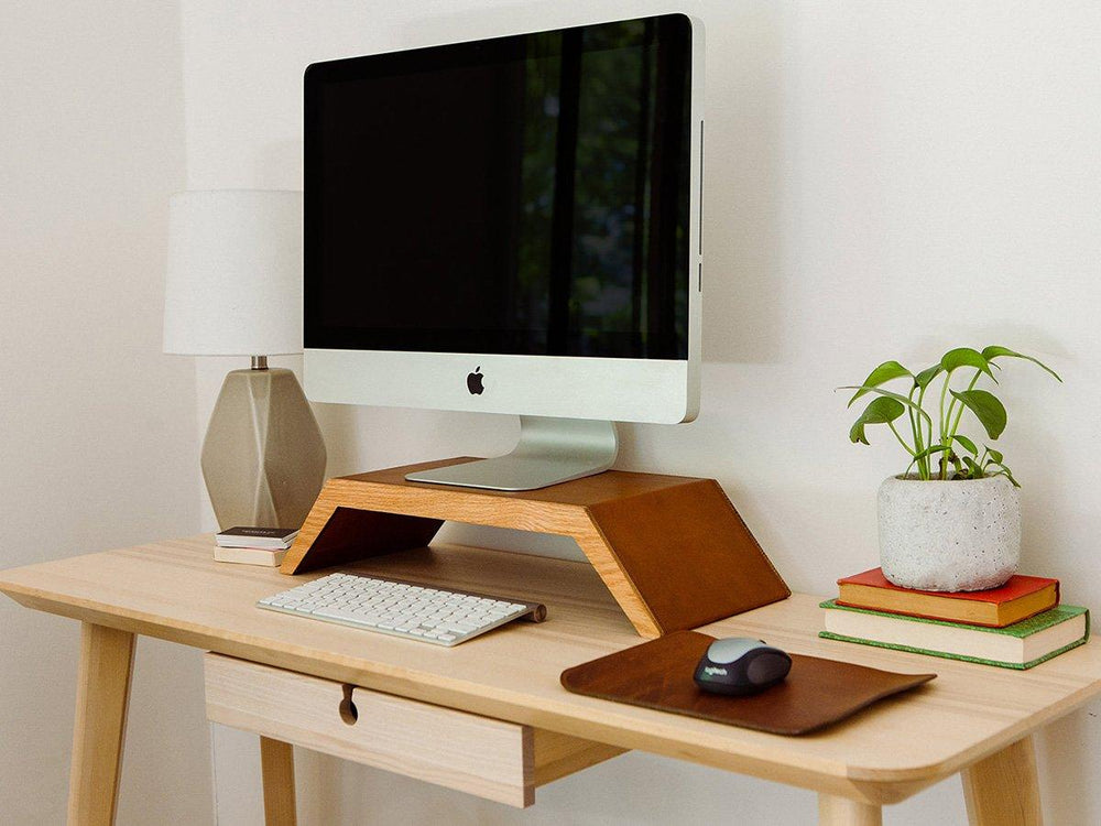 
                      
                        Monitor Stand of Wood and Leather - Tan Computer Monitor Stands - olpr.
                      
                    