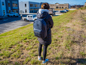 Crazy Horse Leather Backpack City - Navy Backpack - olpr.